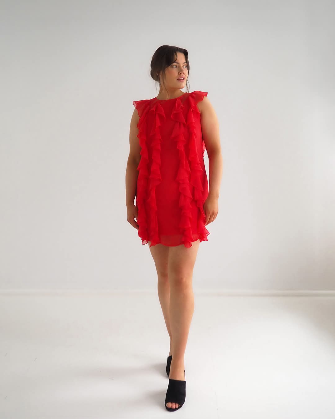 VISOLVINA Short Dress - Racing Red