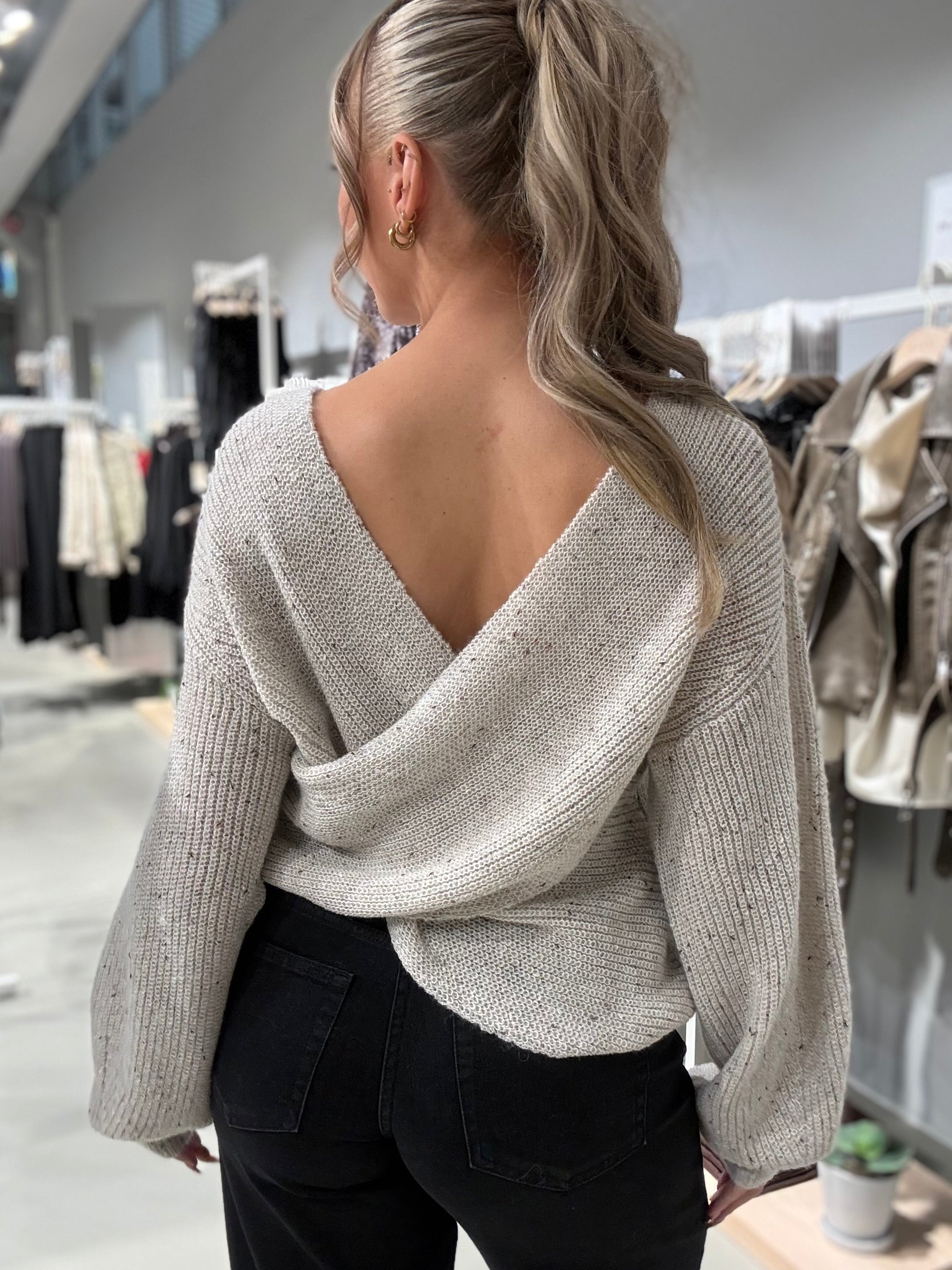 VISULVANA Pullover - Super Light Grey Melange