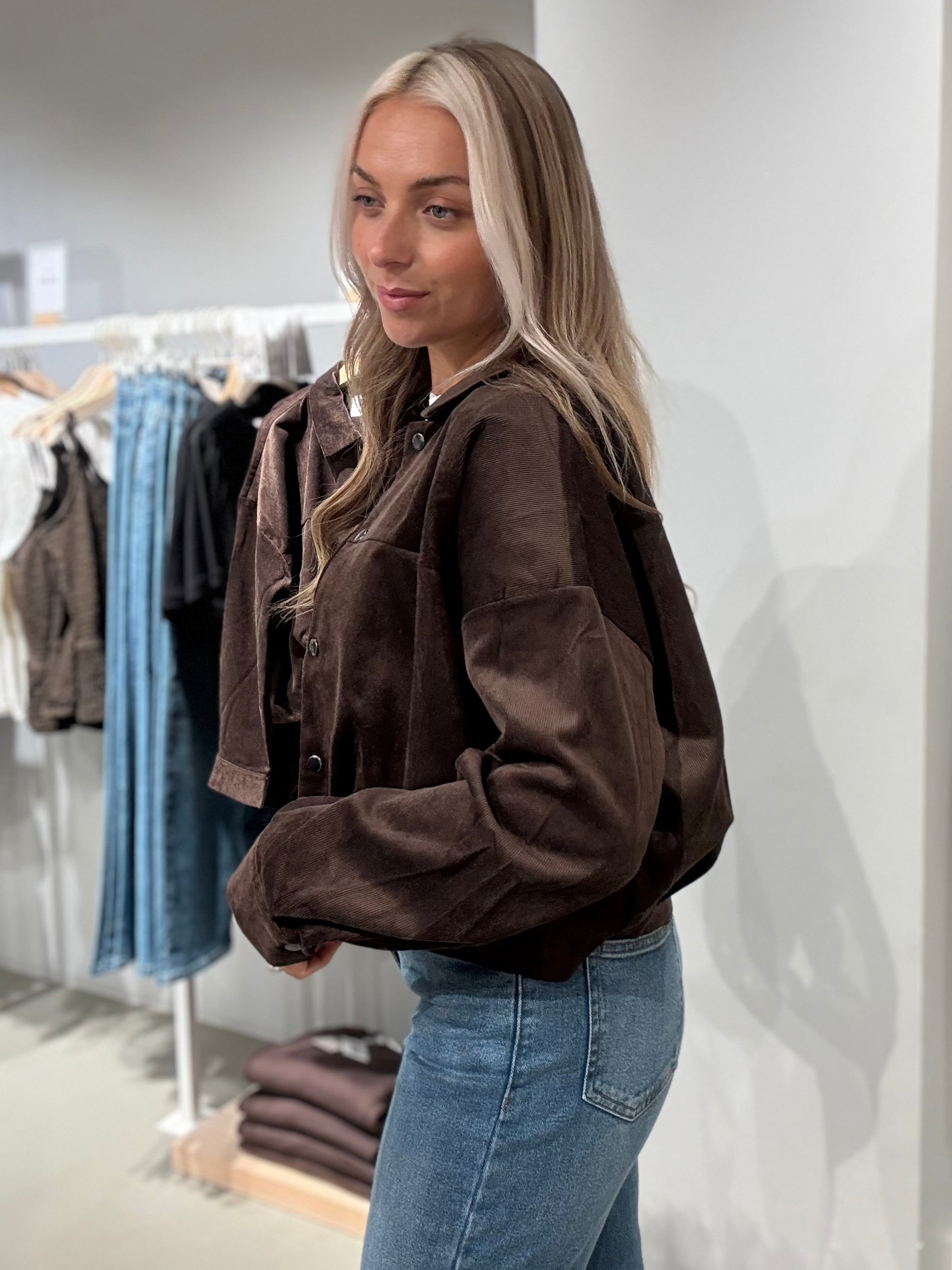 VICOURDIE Denim Jacket - Coffee Bean