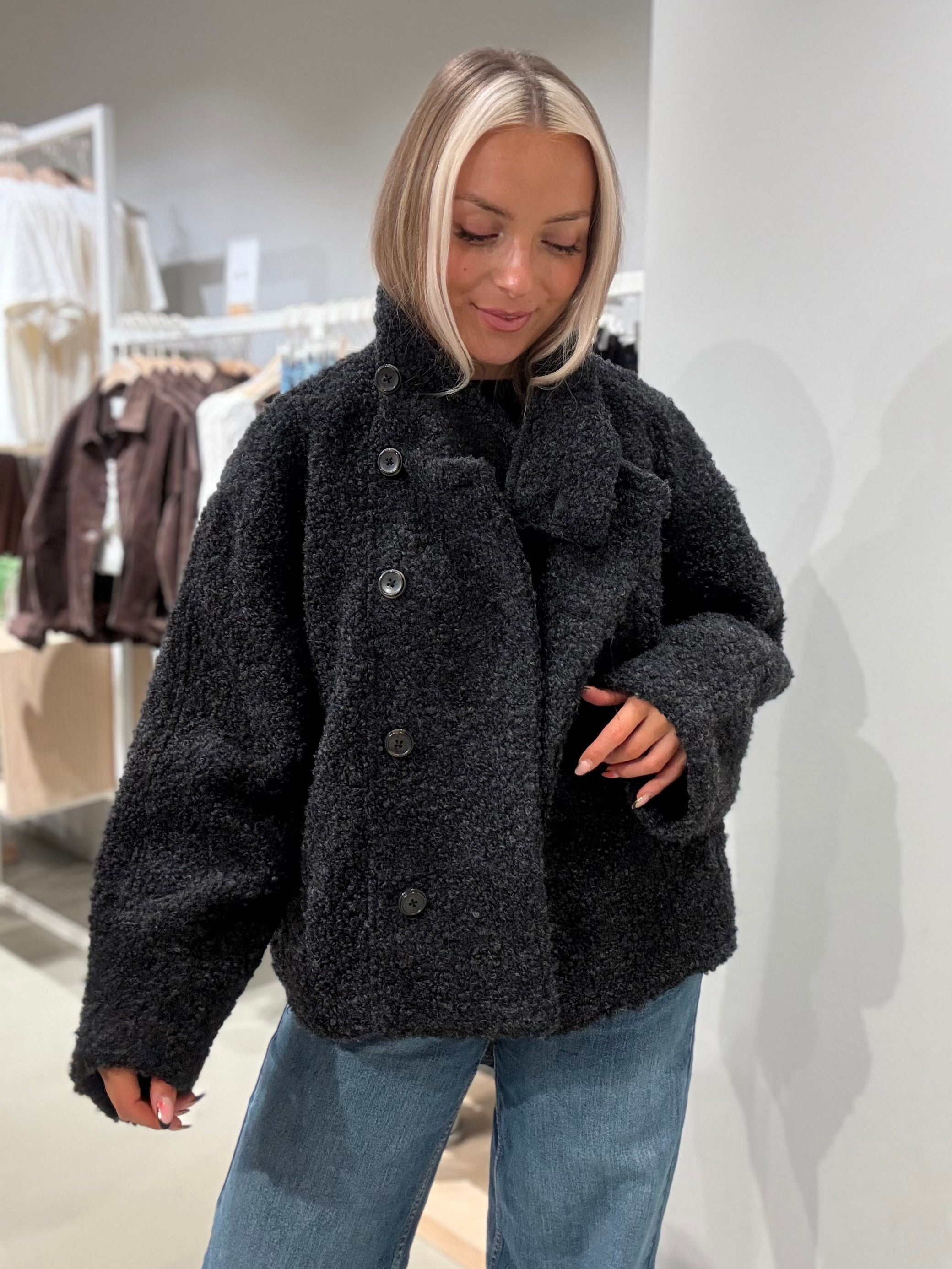 OBJDIOLA Jacket - Dark Grey Melange
