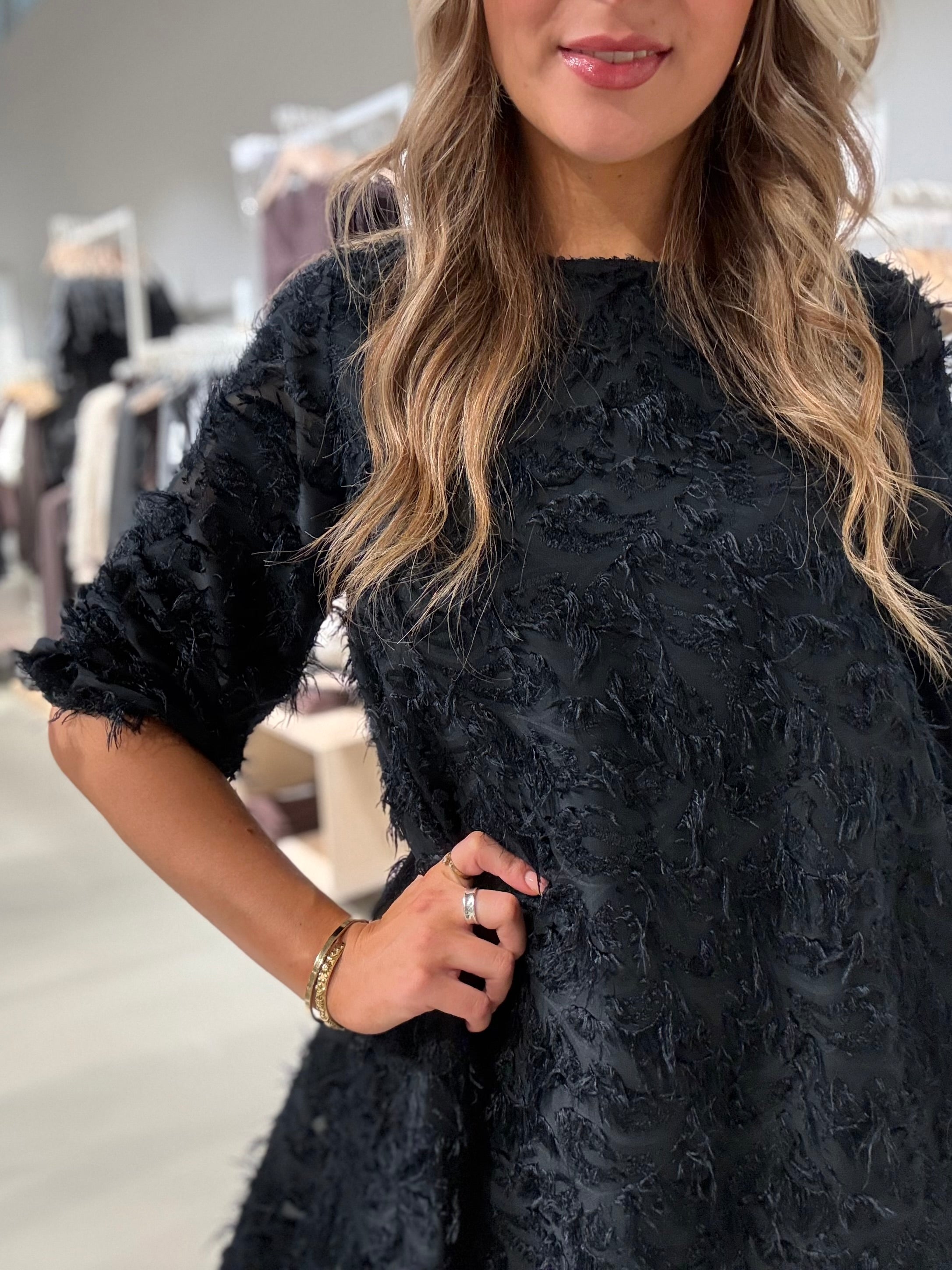 VILACILA Short Dress - Black Beauty