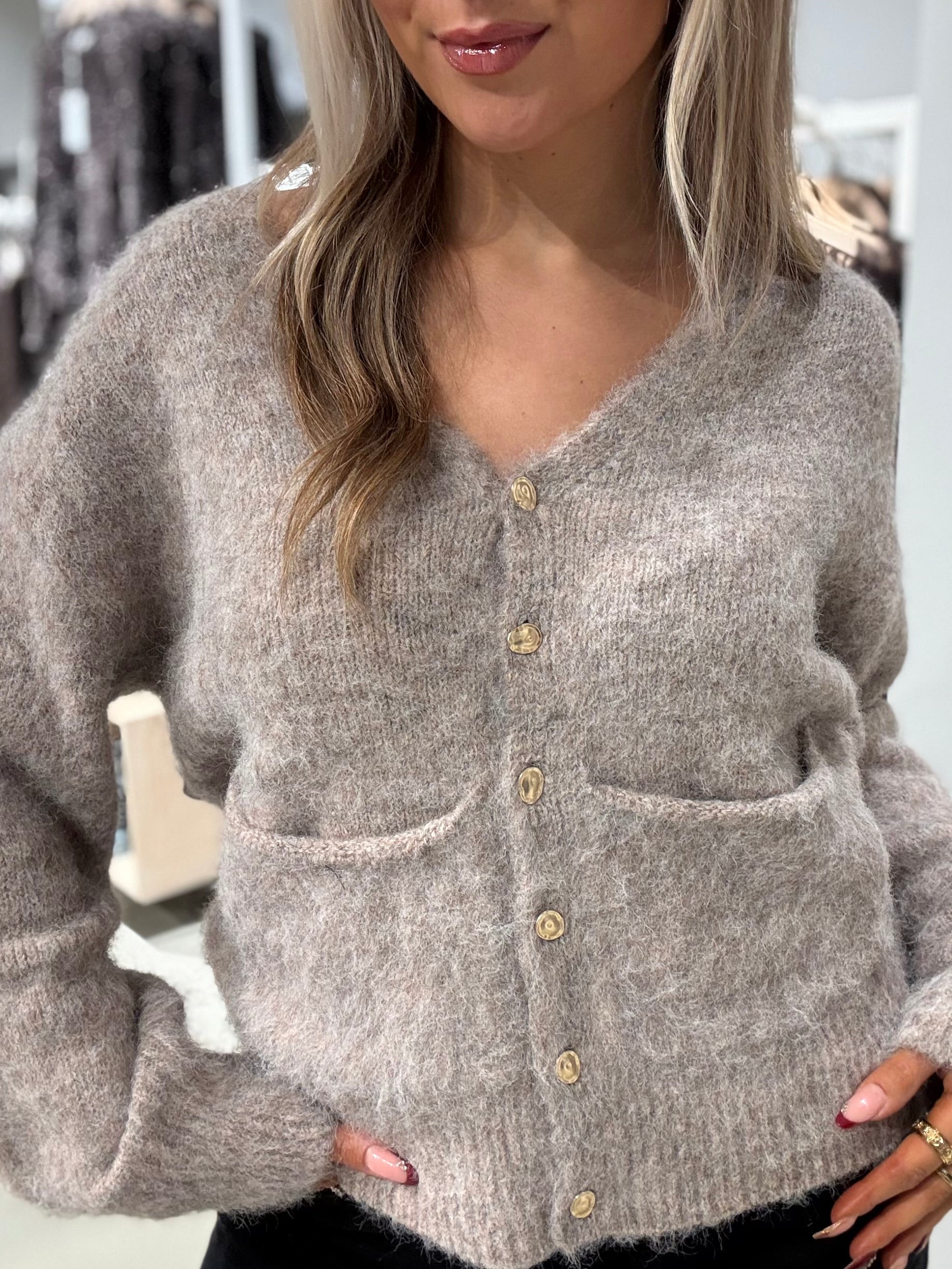 VILINNA Cardigan - Natural Melange