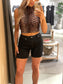 SLFSVEJA-KRISTA Shorts - Black Denim