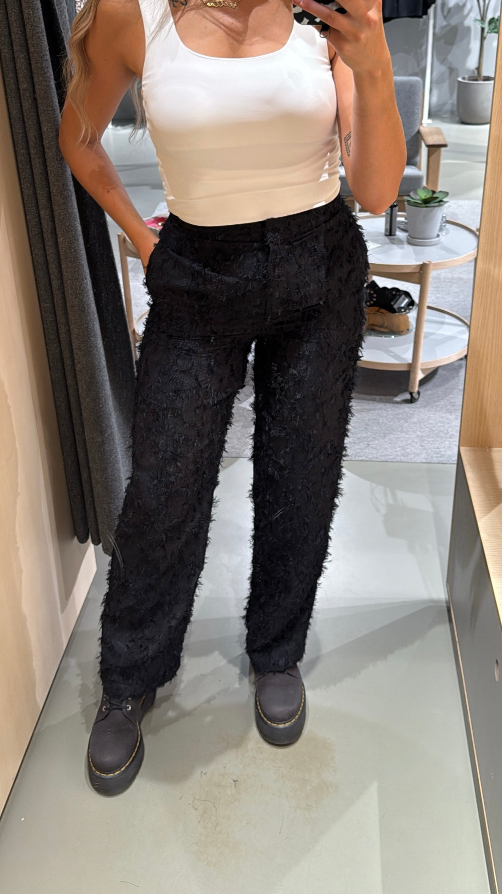 VIWAGNE Tailored Trousers - Black Beauty