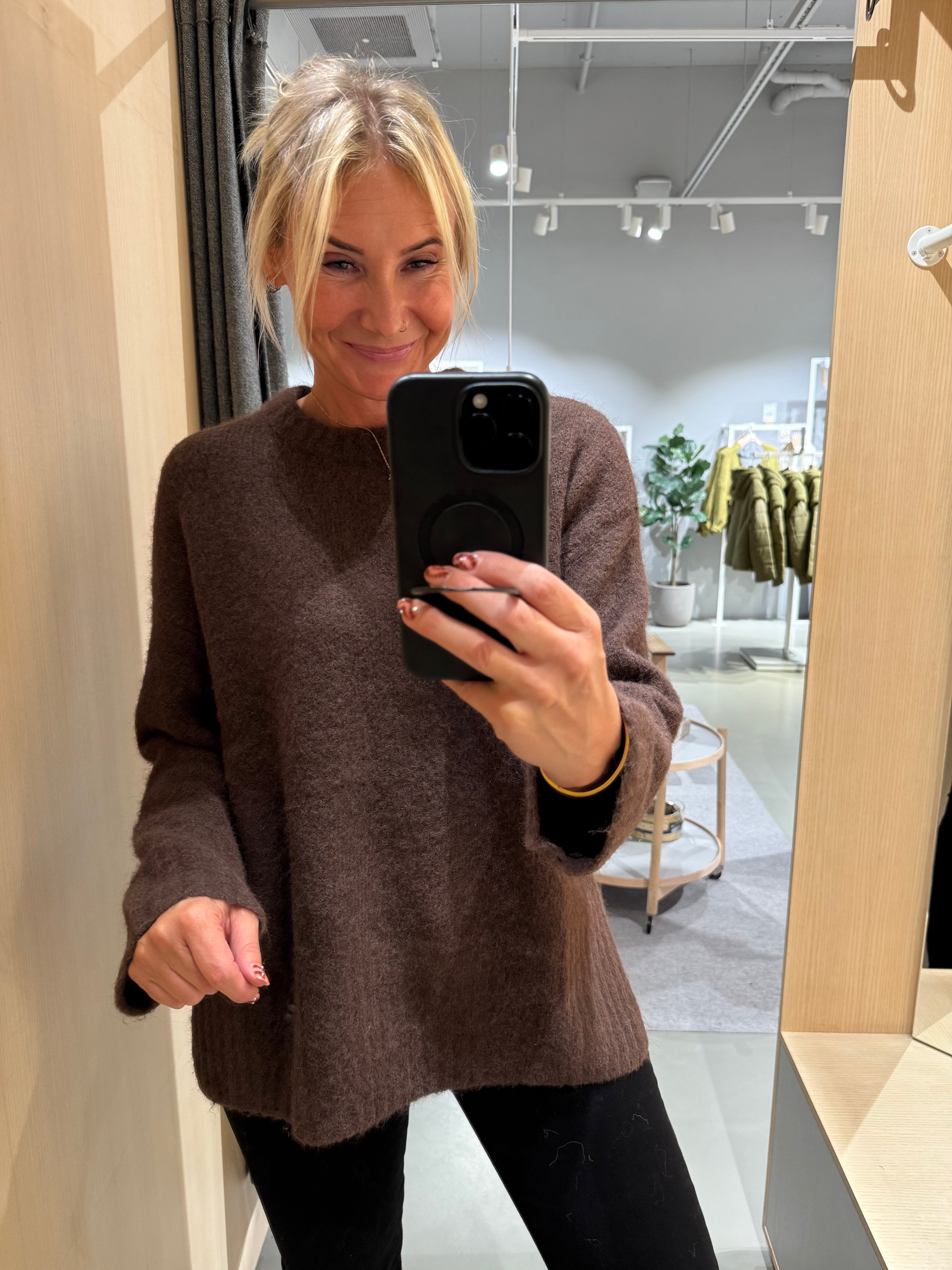 PCTINA Knitted Top - Hot Fudge