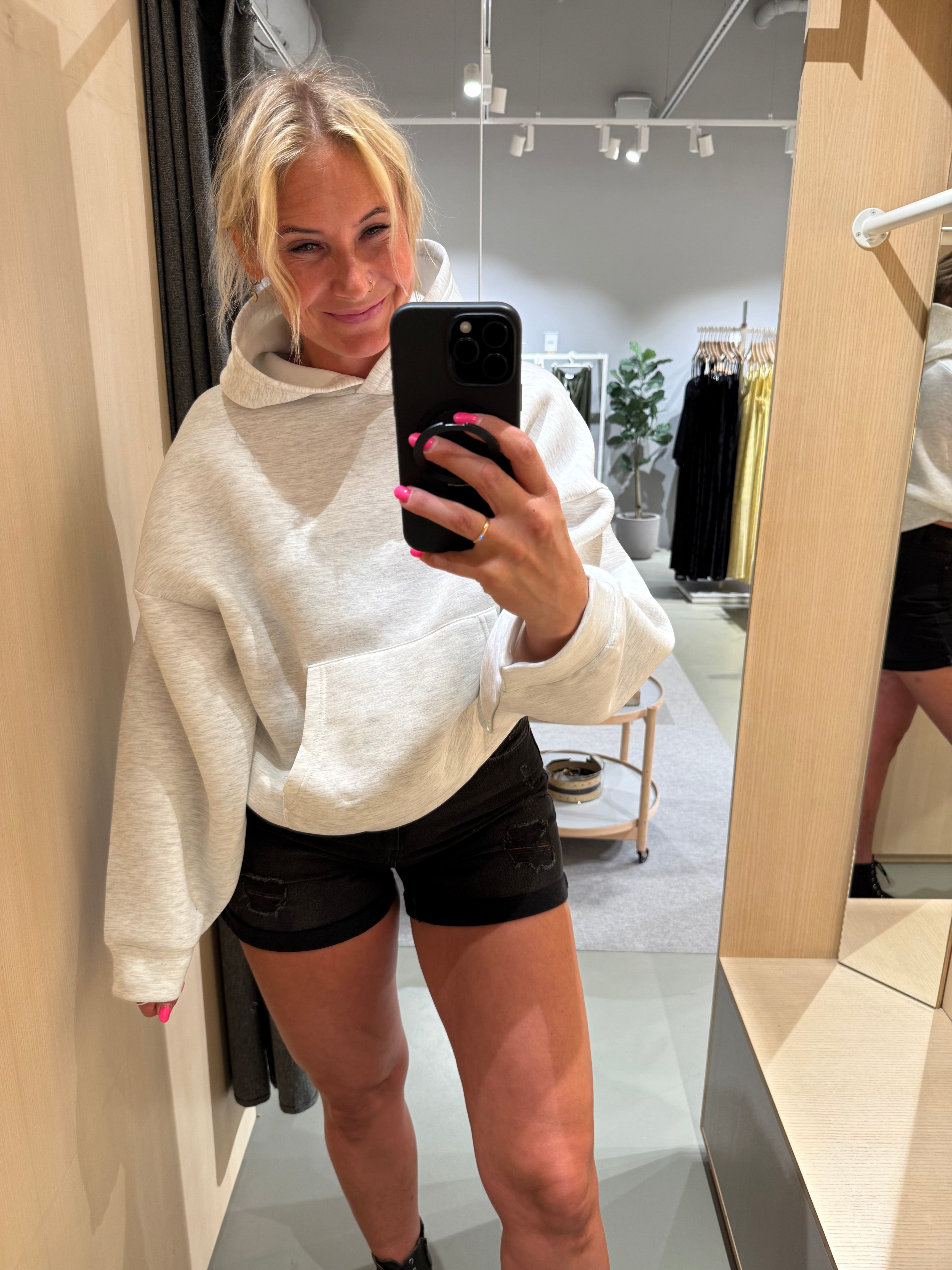 NMWEEK Top - Light Grey Melange