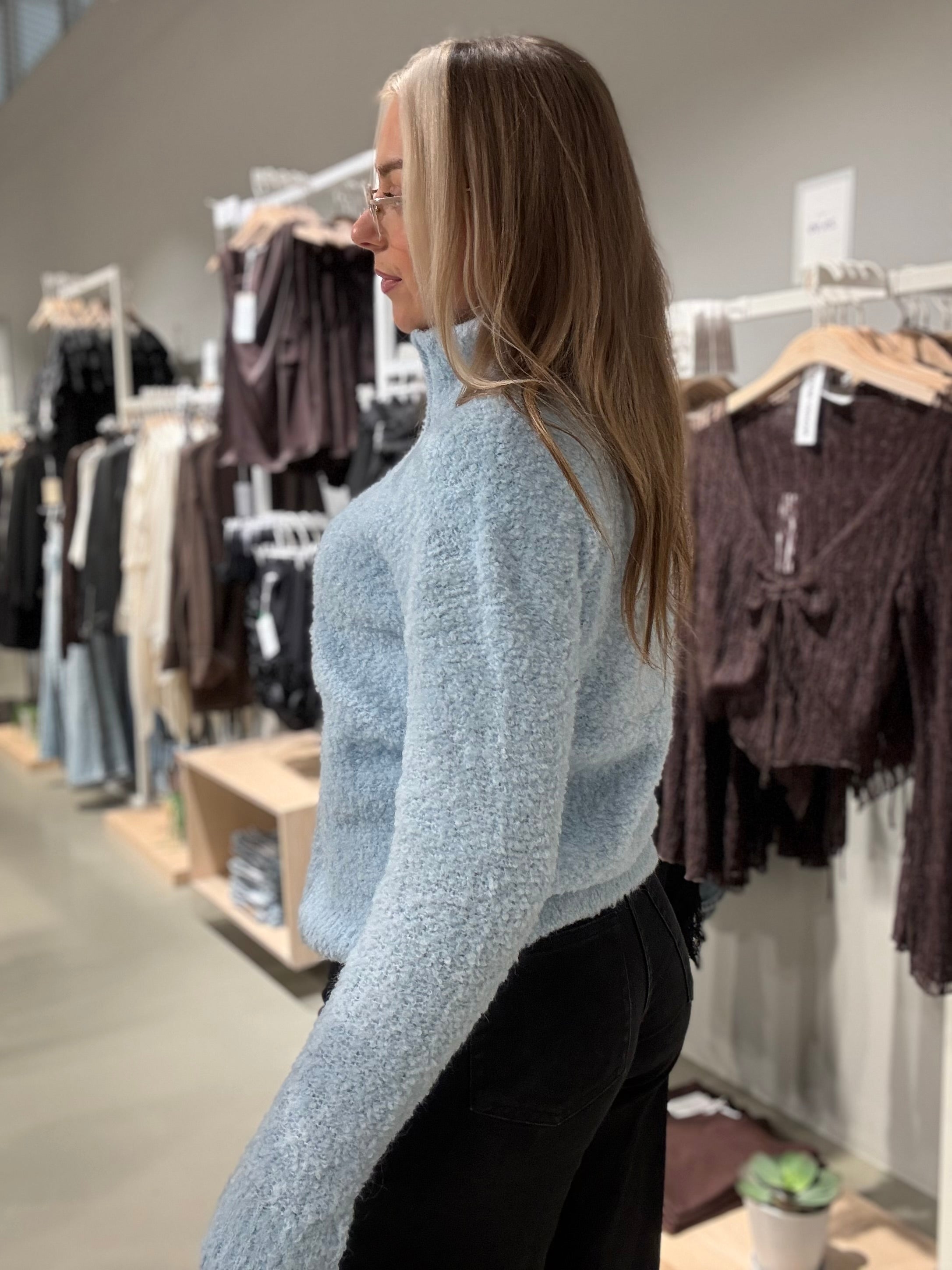 VIMUSANA Knitted Top - Skyway