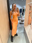 OBJLIKU Long Dress - Melon