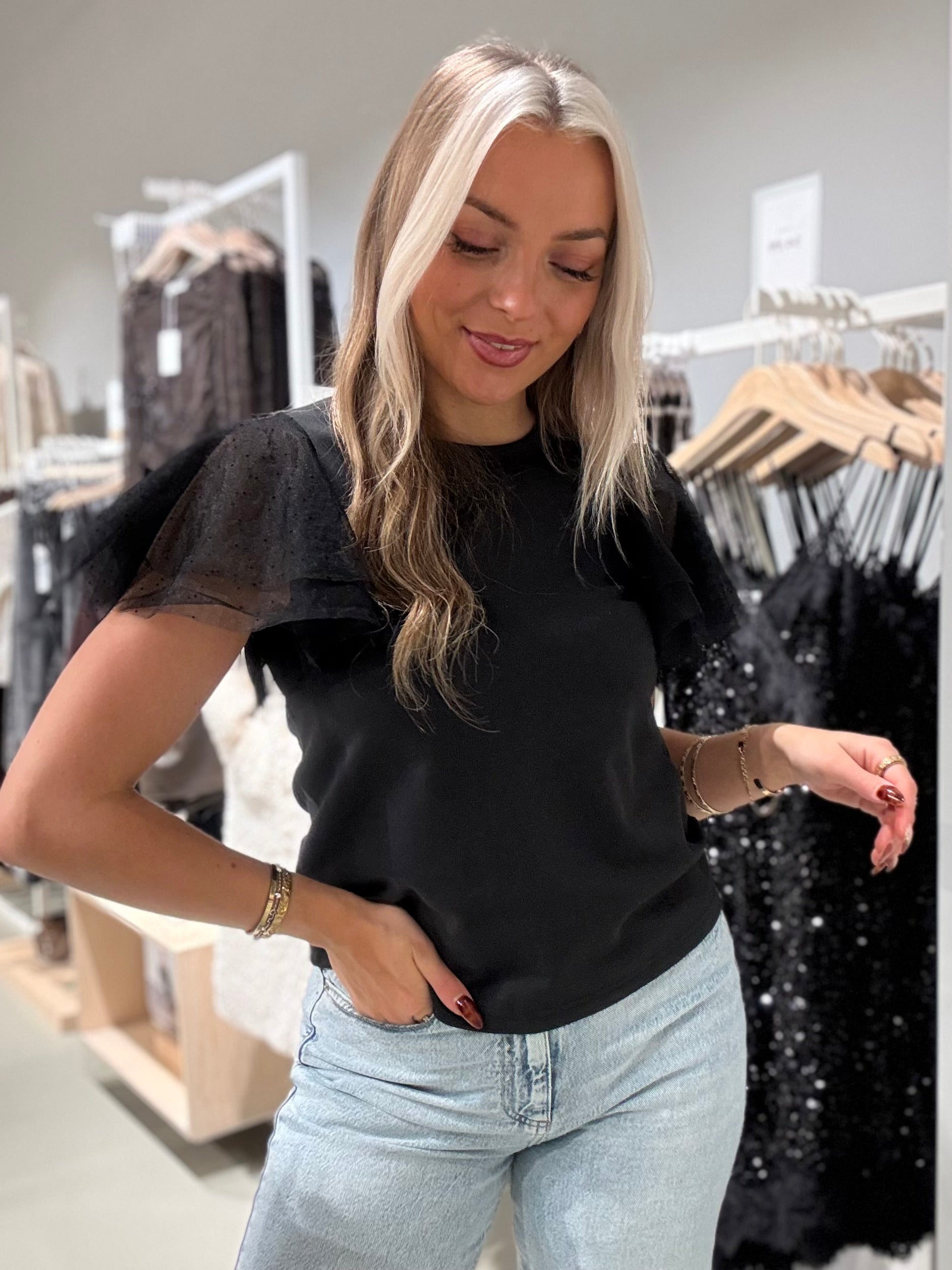 PCESTELLE T-shirt - Black