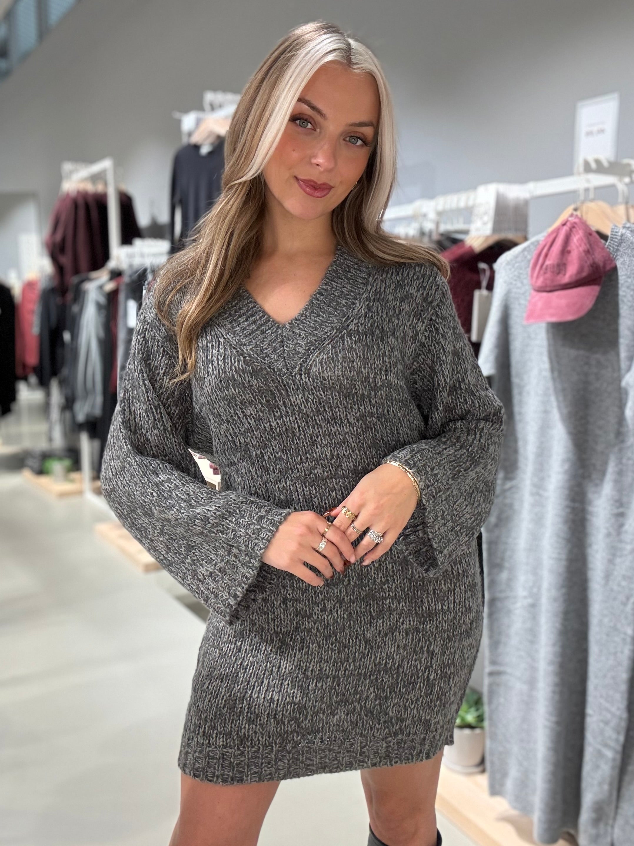 NMGINNA Short Dress - Medium Grey Melange
