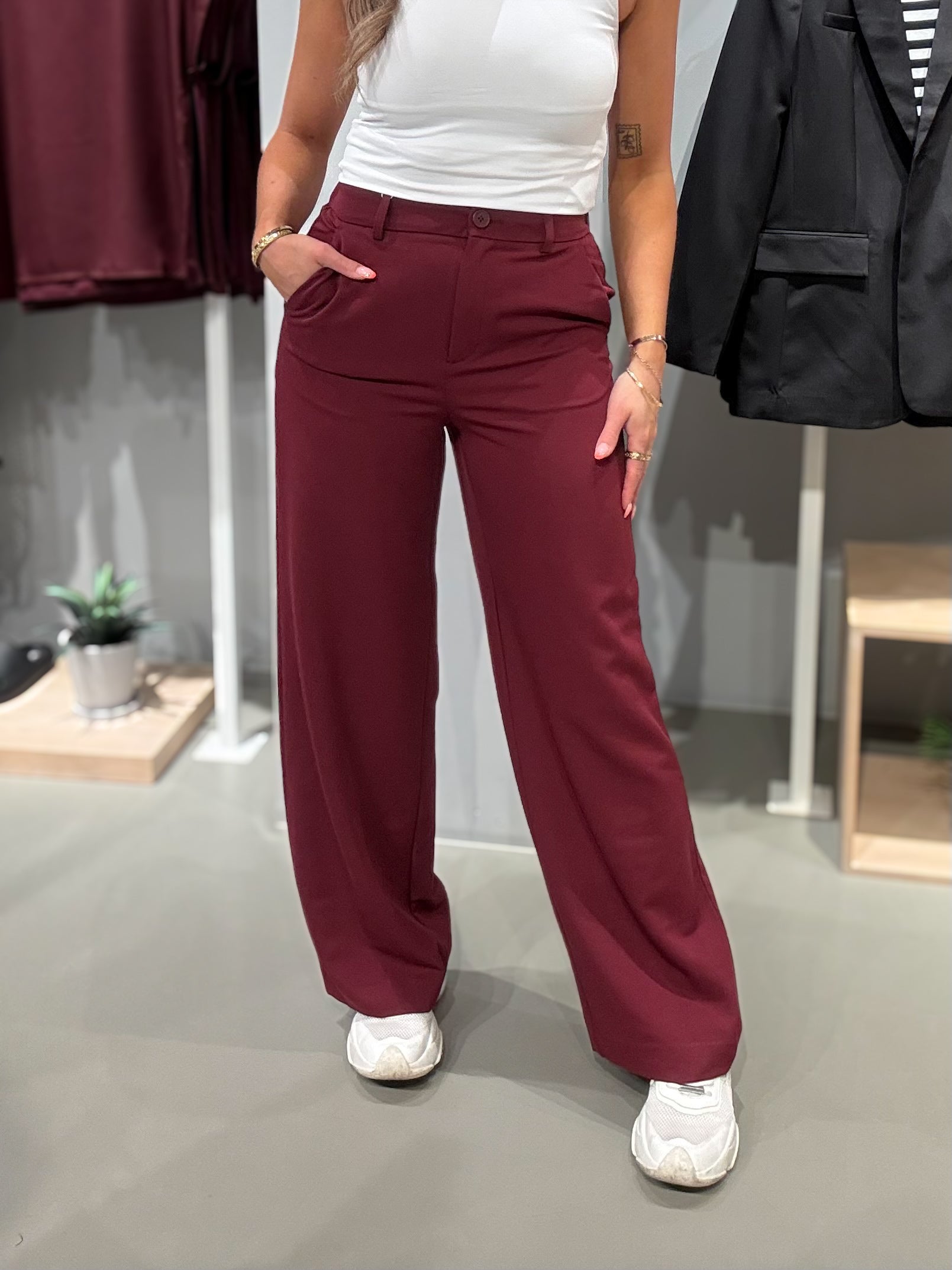 PCKAMIL Trousers - Tawny Port