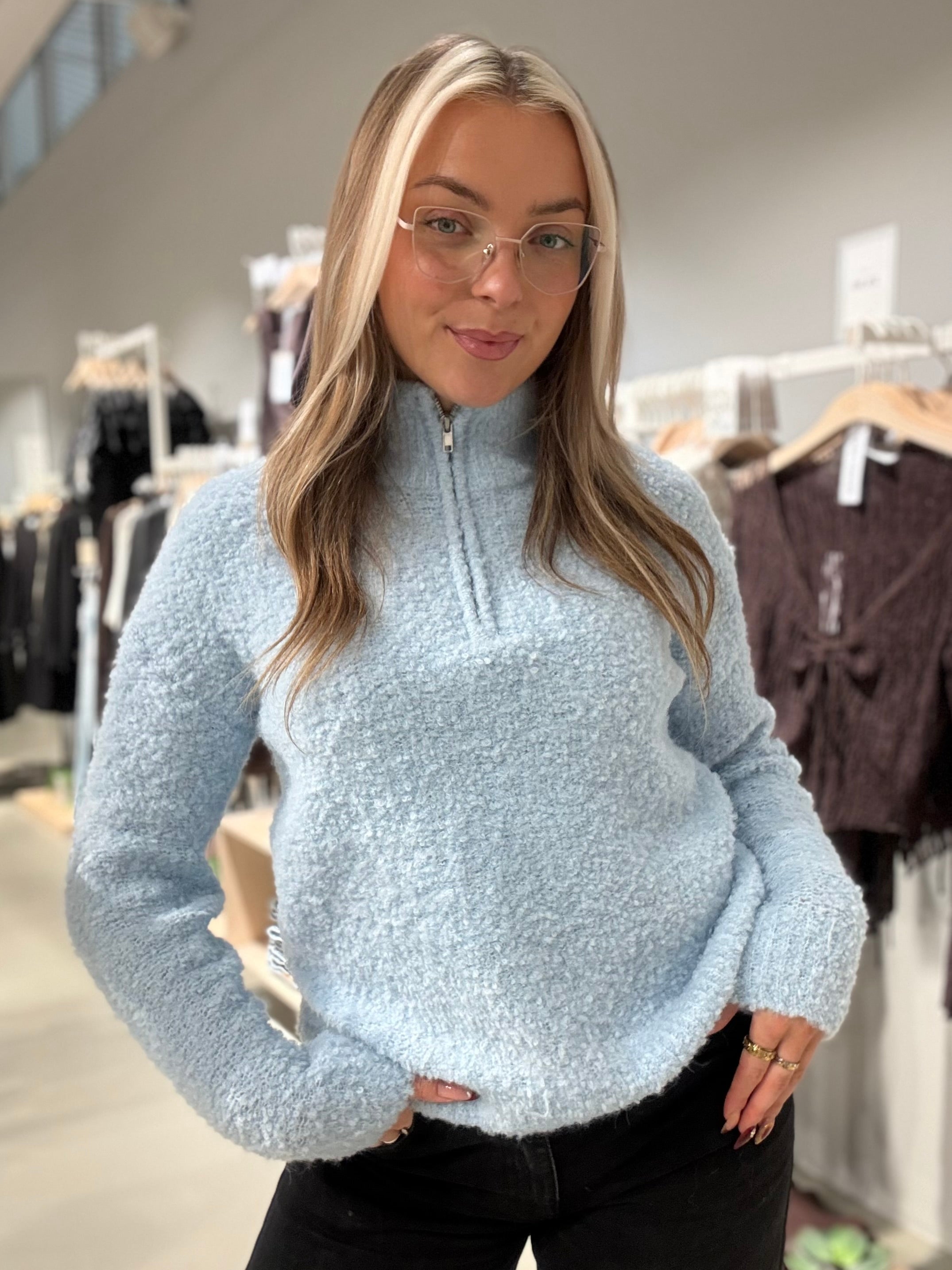 VIMUSANA Knitted Top - Skyway