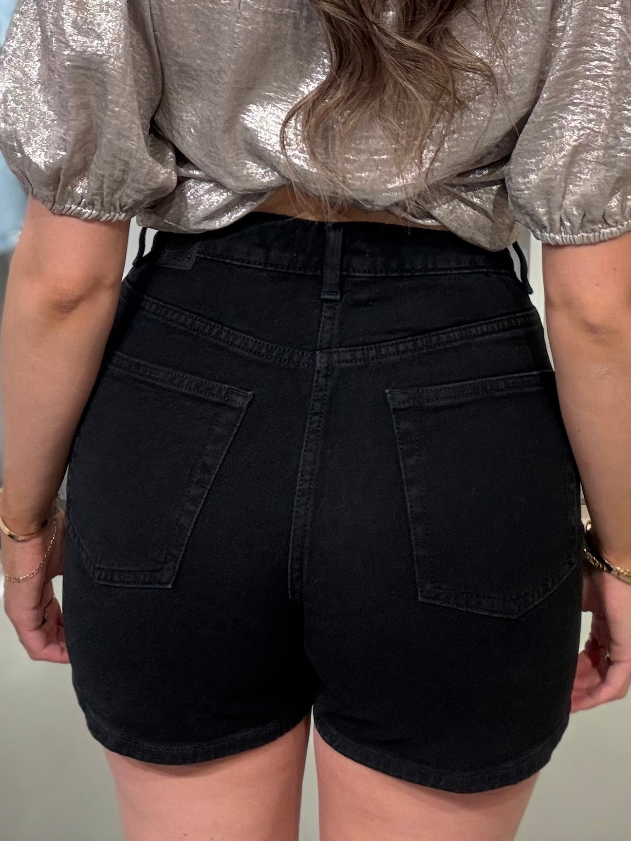 PCGABI Shorts - Black Denim
