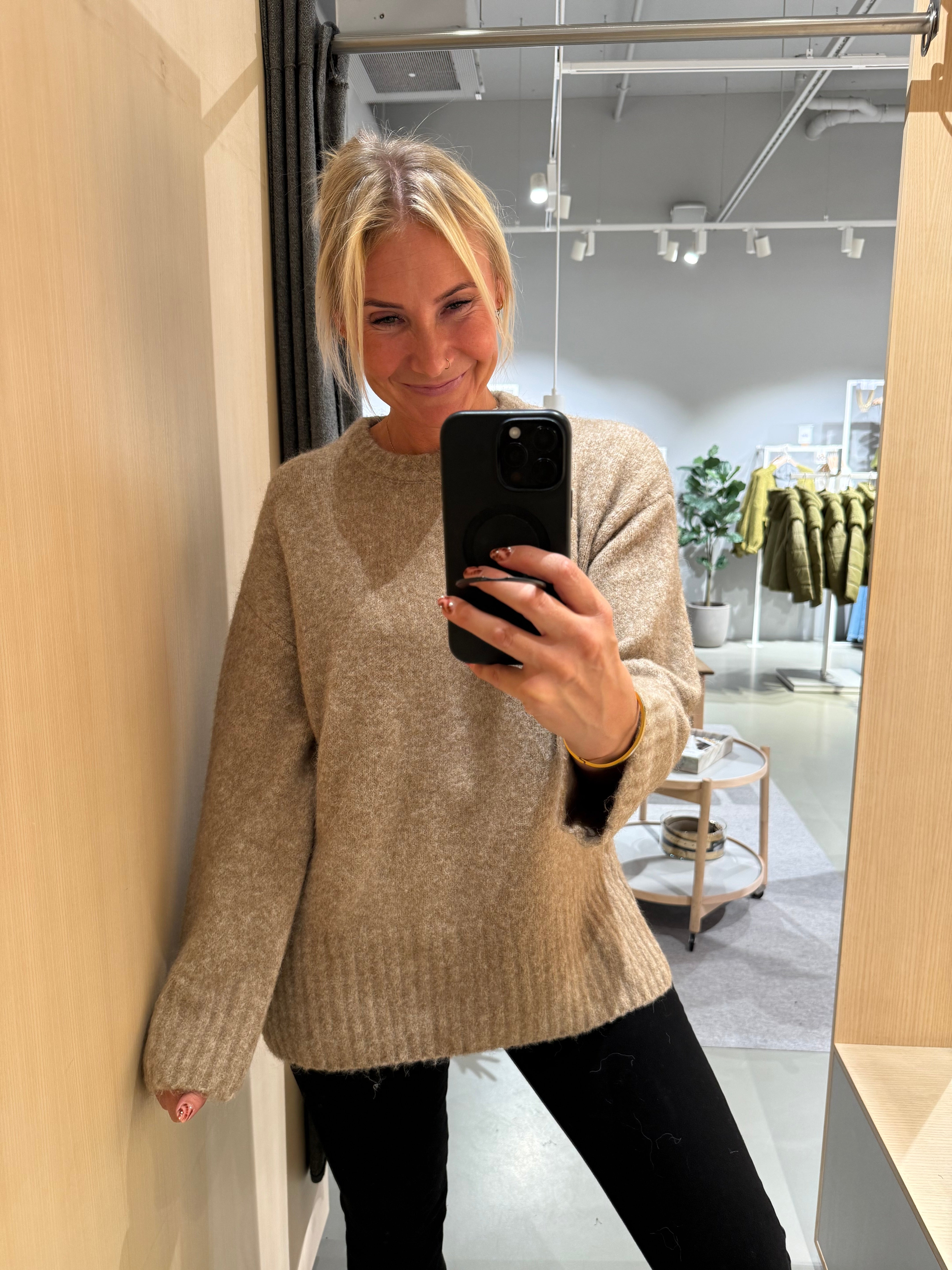 PCTINA Knitted Top - Greige