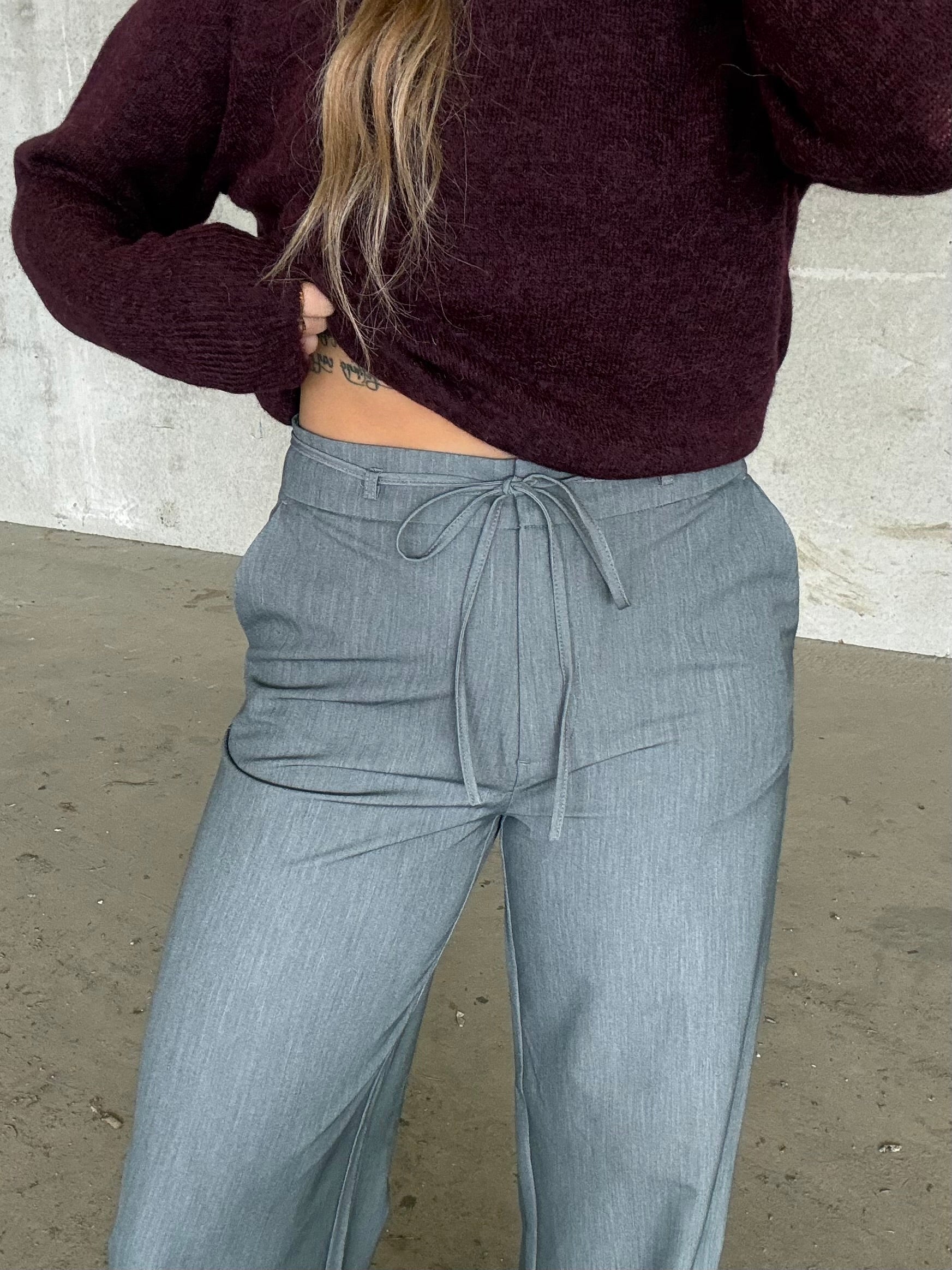 VIMALLI Tailored Trousers - Medium Grey Melange