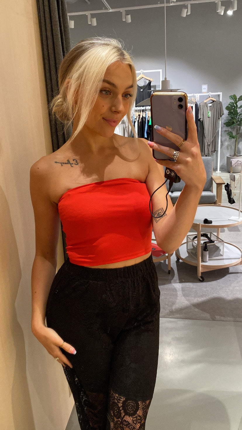 PCMINNI Tube Top - High Risk Red