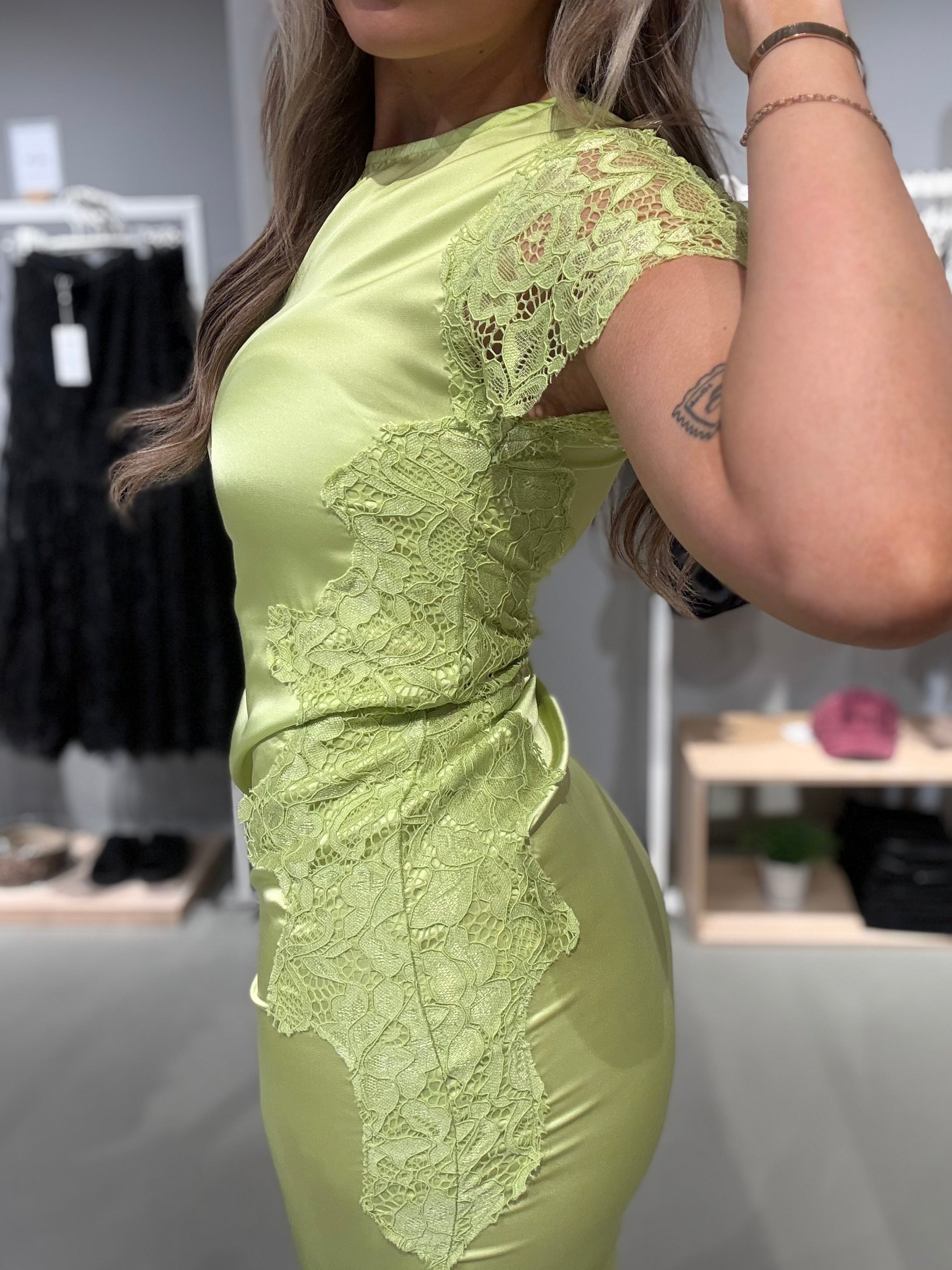 NMWREN Long Dress - Daiquiri Green