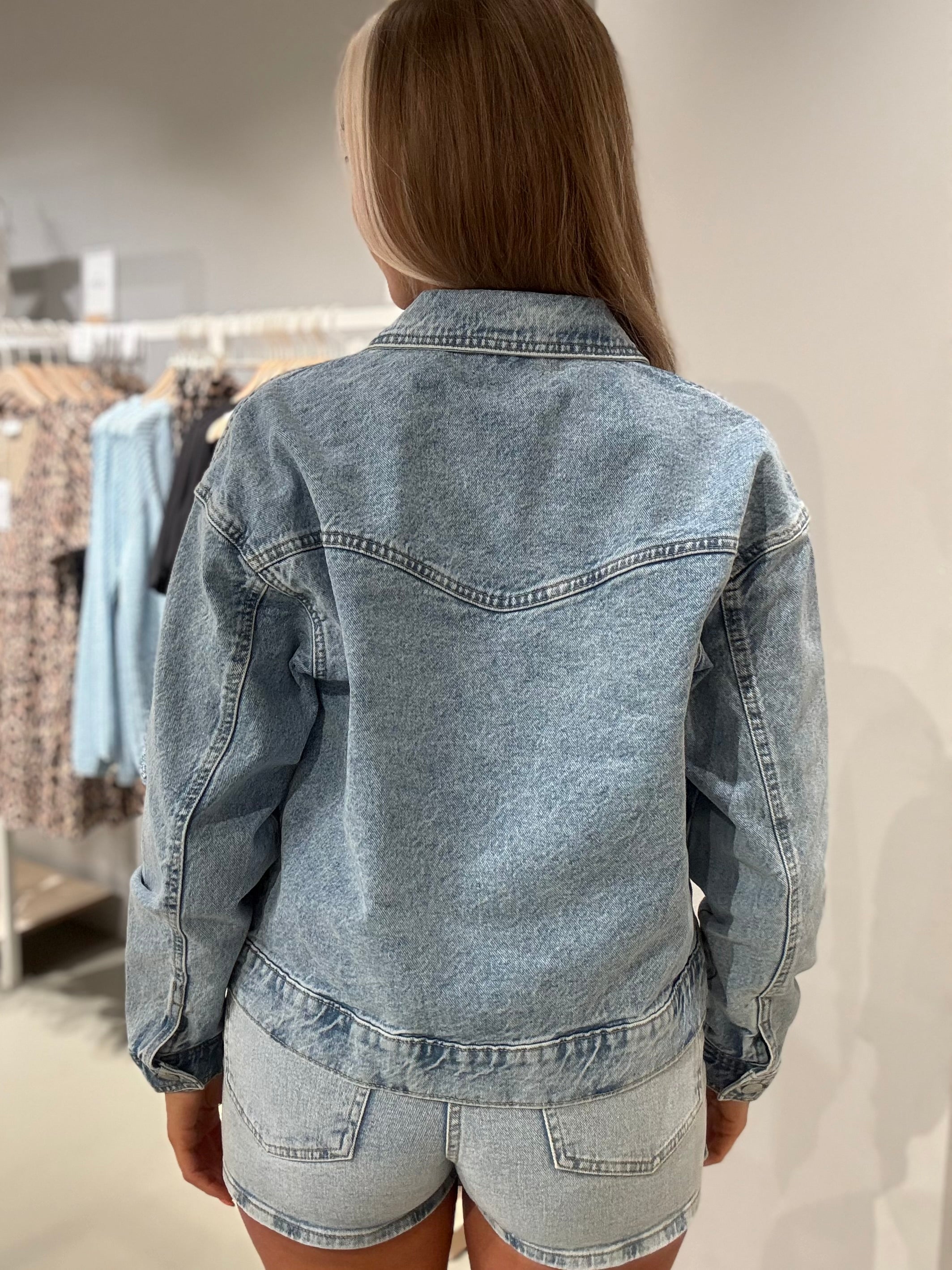 PCELMA Denim Jacket - Light Blue Denim