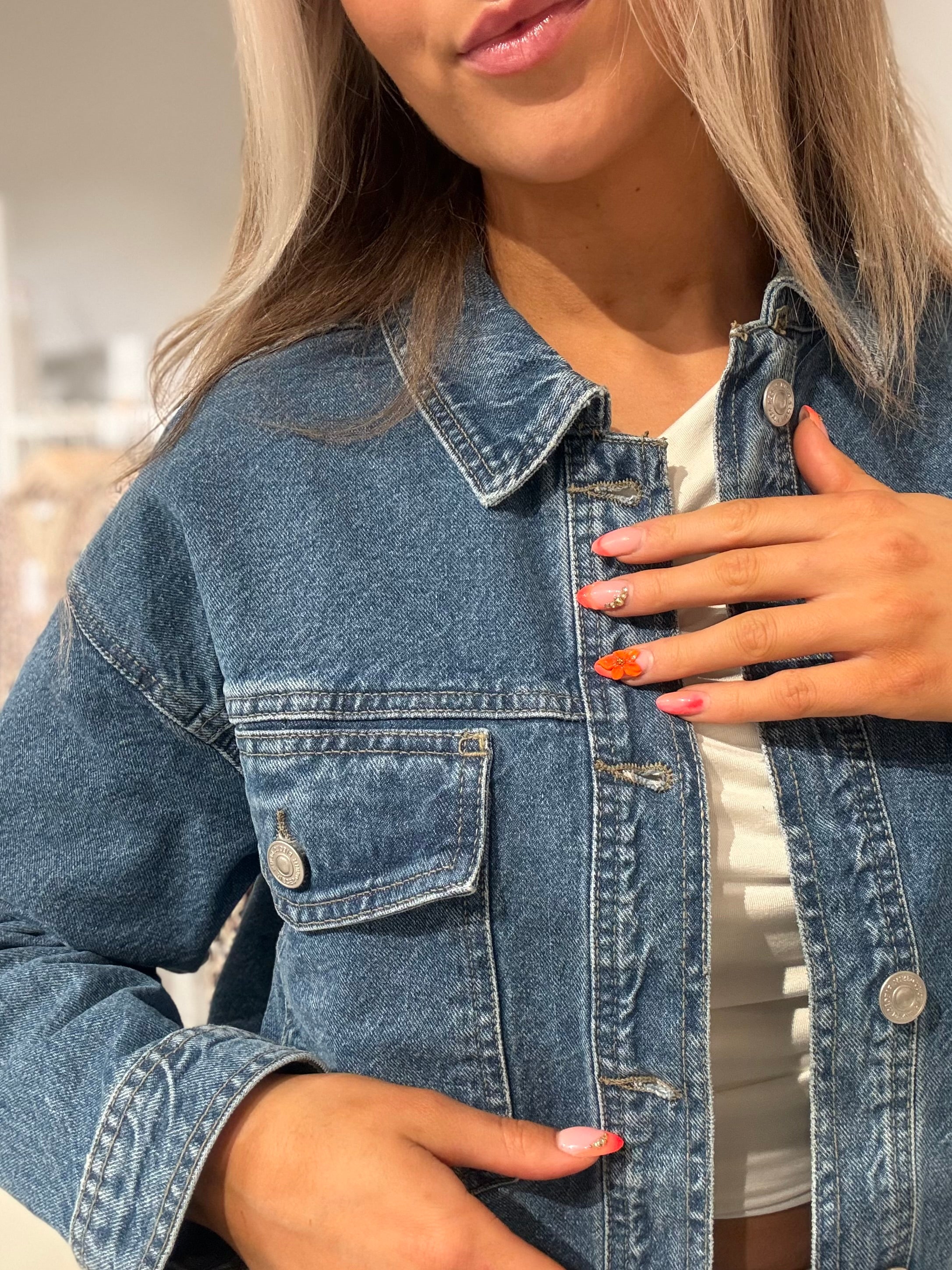 PCELMA Denim Jacket - Medium Blue Denim