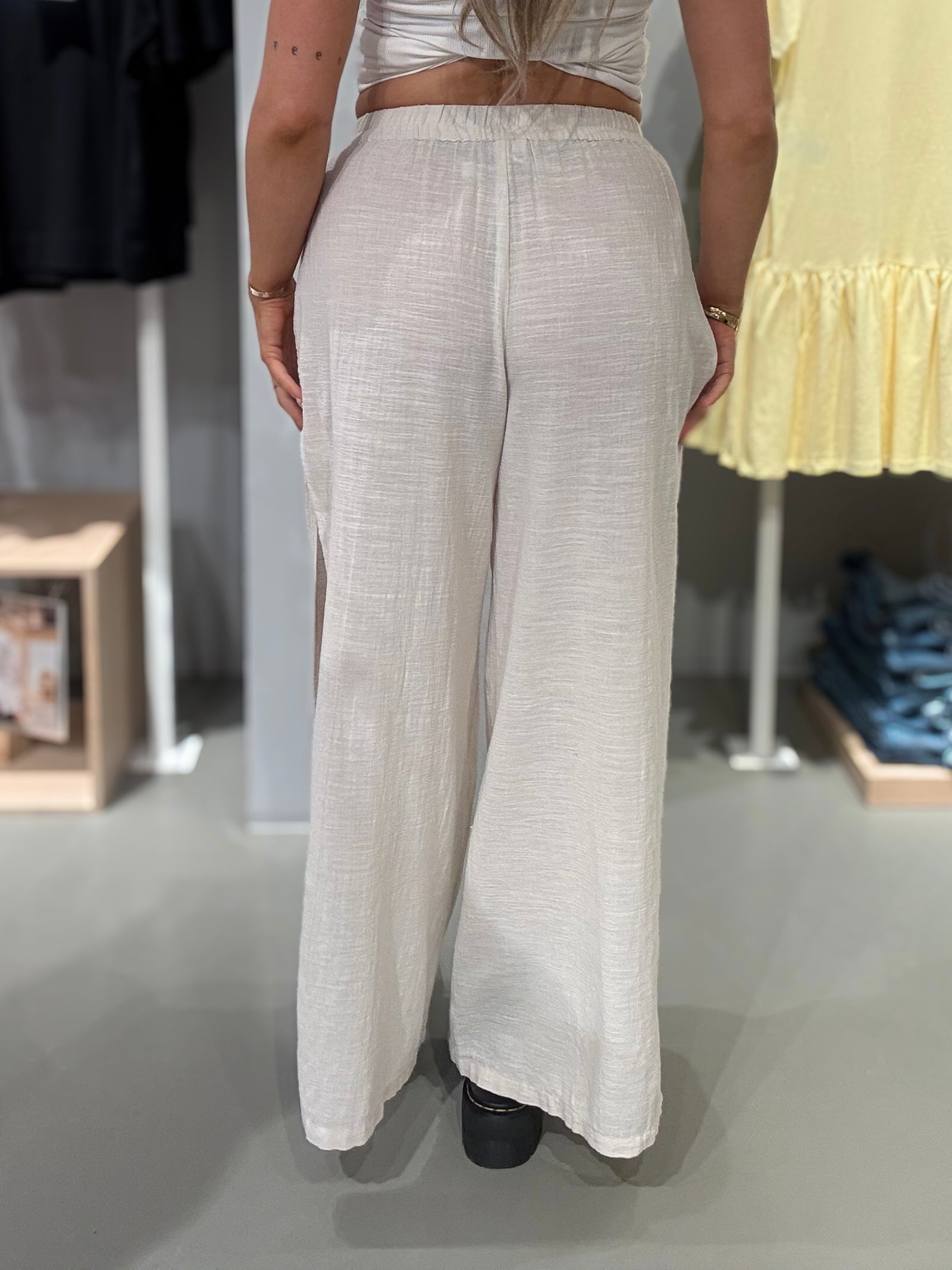 PCAGNES Trousers - Natural