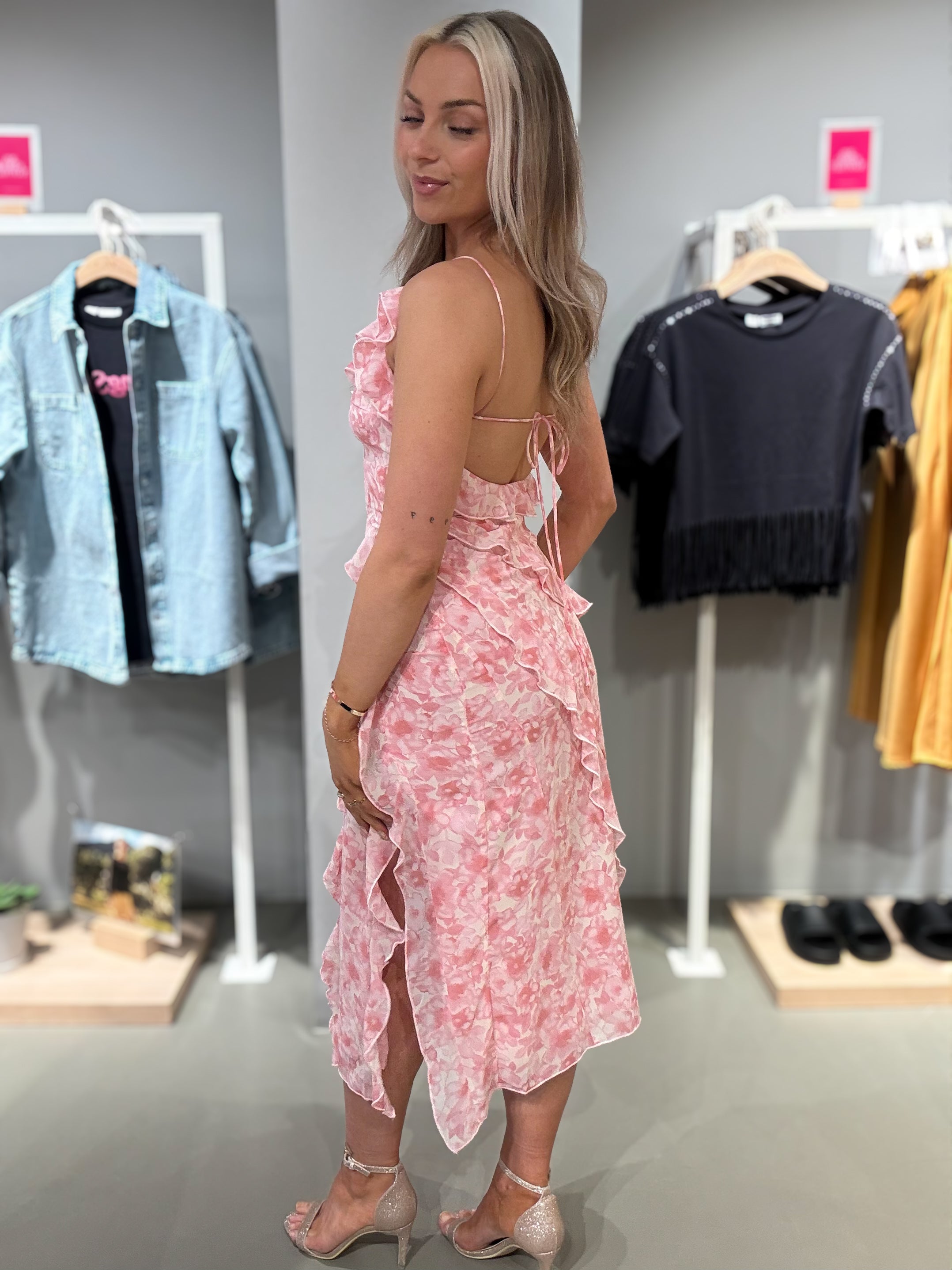 VIARIVA Midi Dress - Cherry Blossom