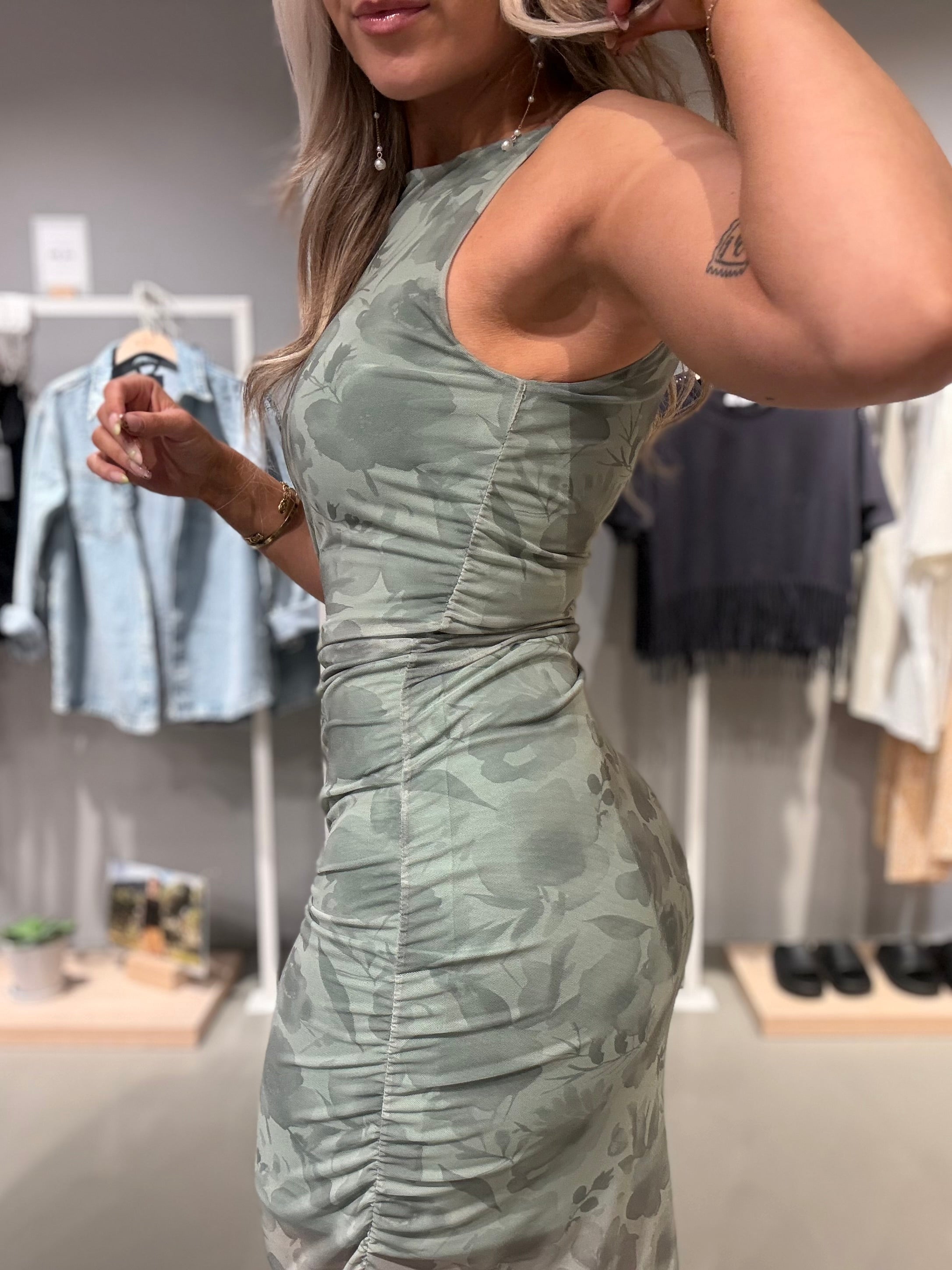 PCALLY Long Dress - Woodbine