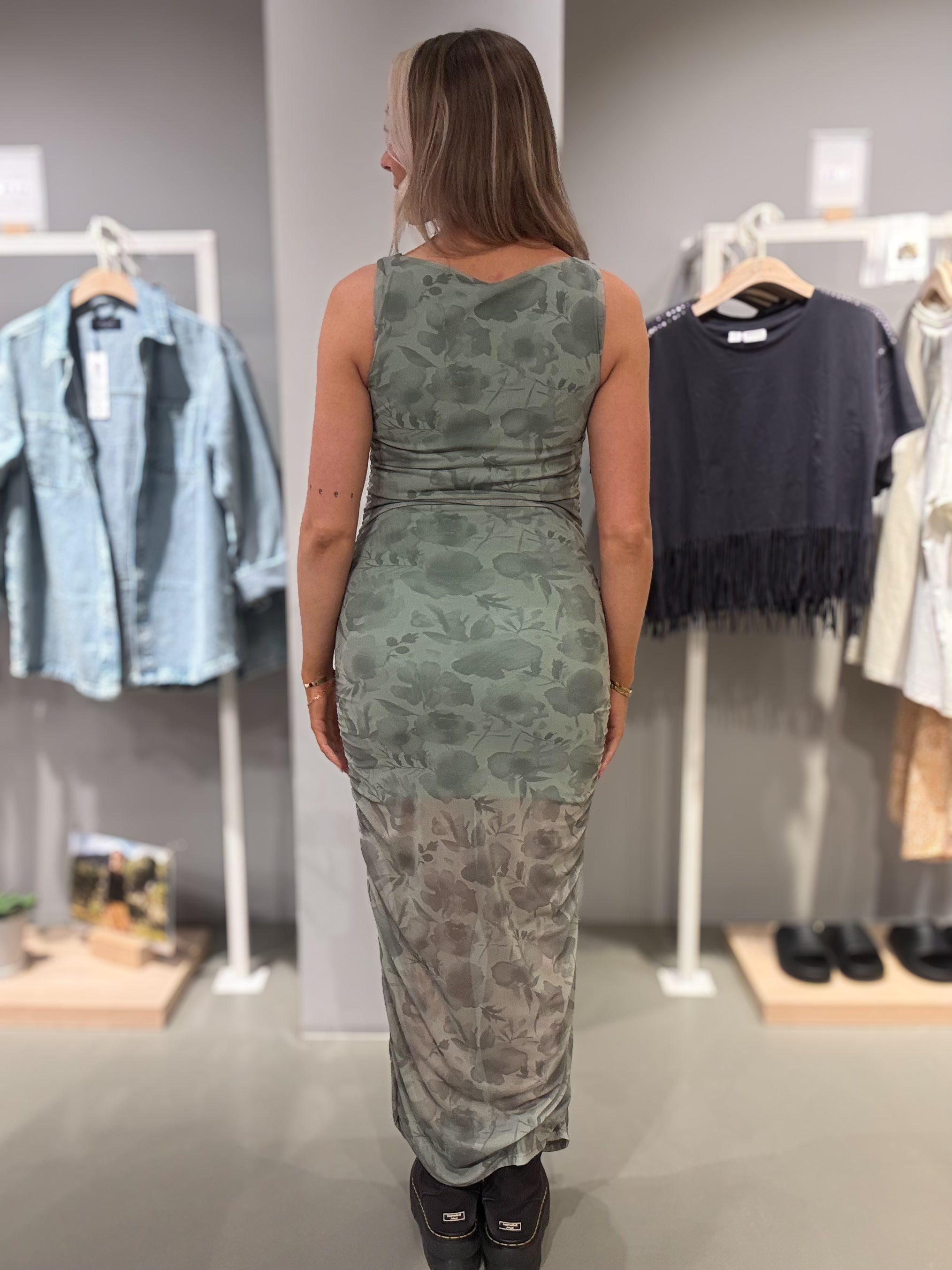 PCALLY Long Dress - Woodbine