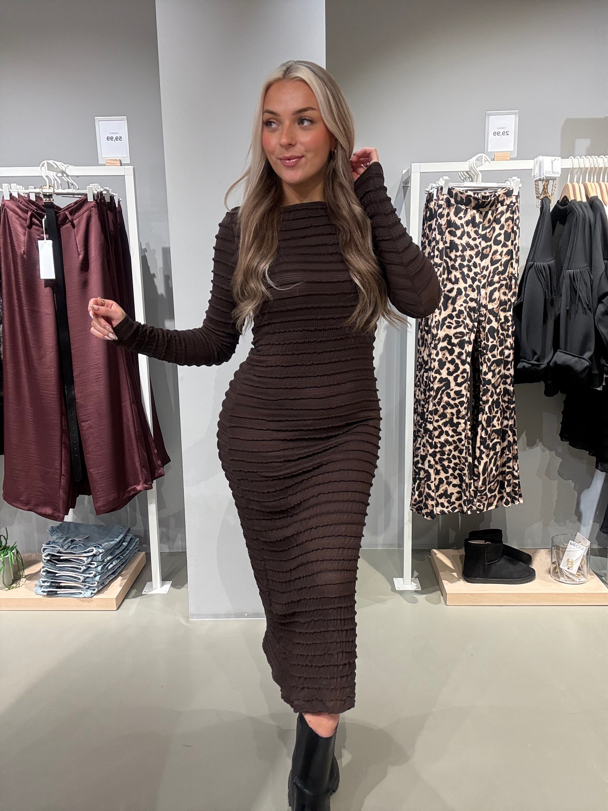 VILISABETH Midi Dress - Coffee Bean