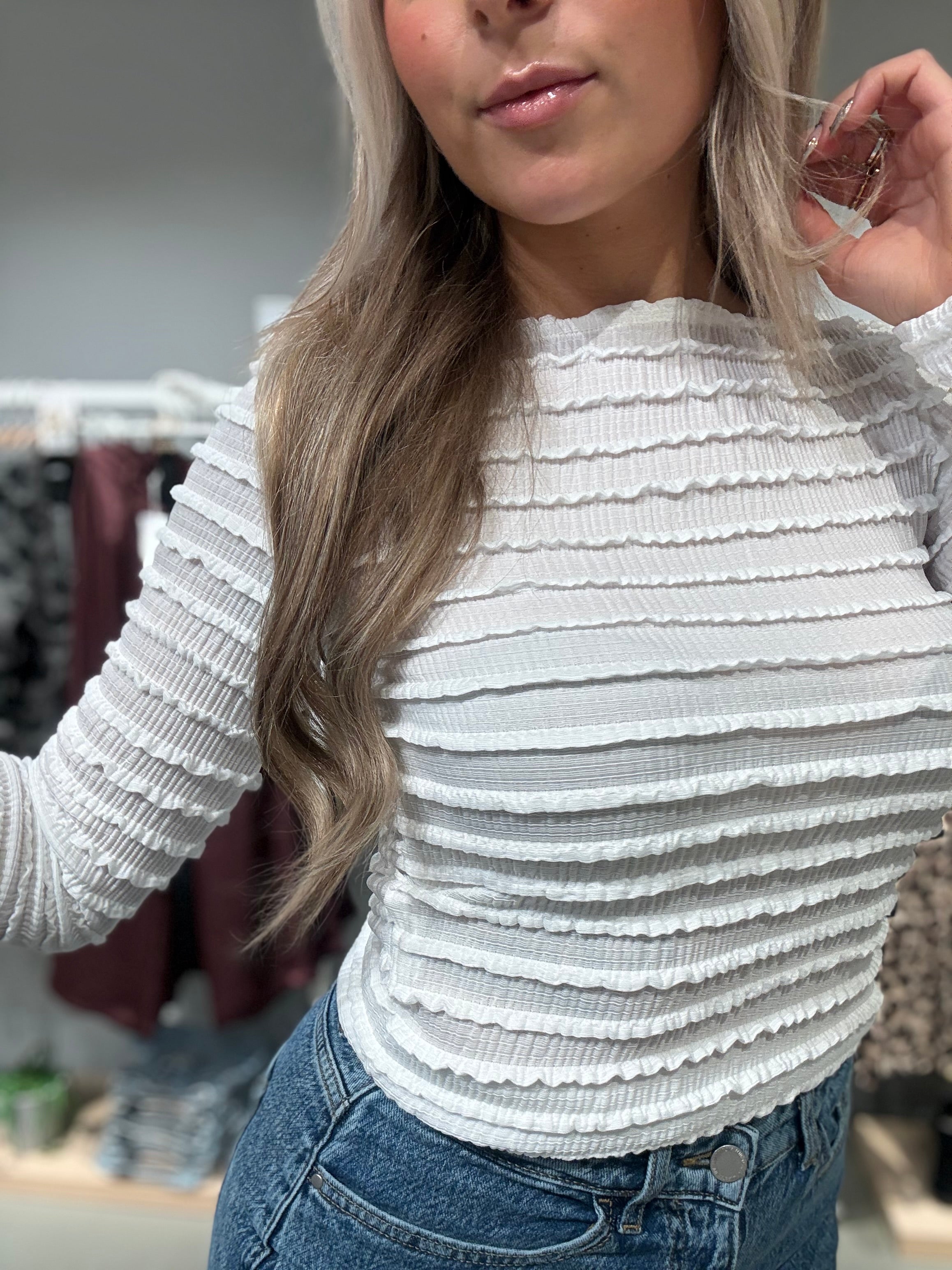 VILISABETH Top - Cloud Dancer