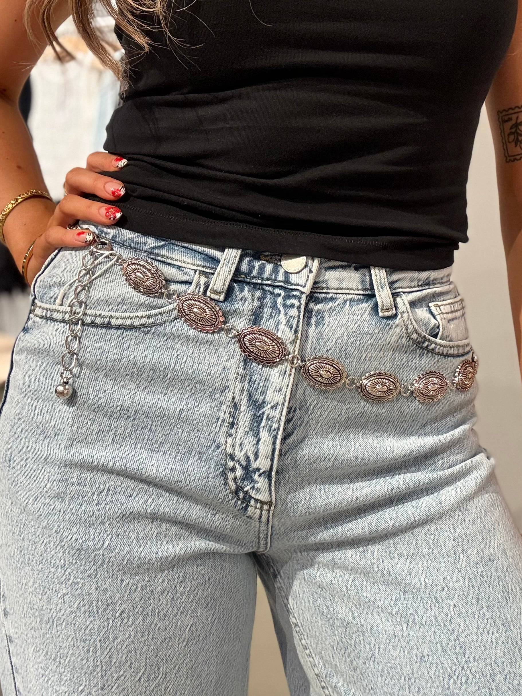 PCRAILEY Belts - Silver Colour