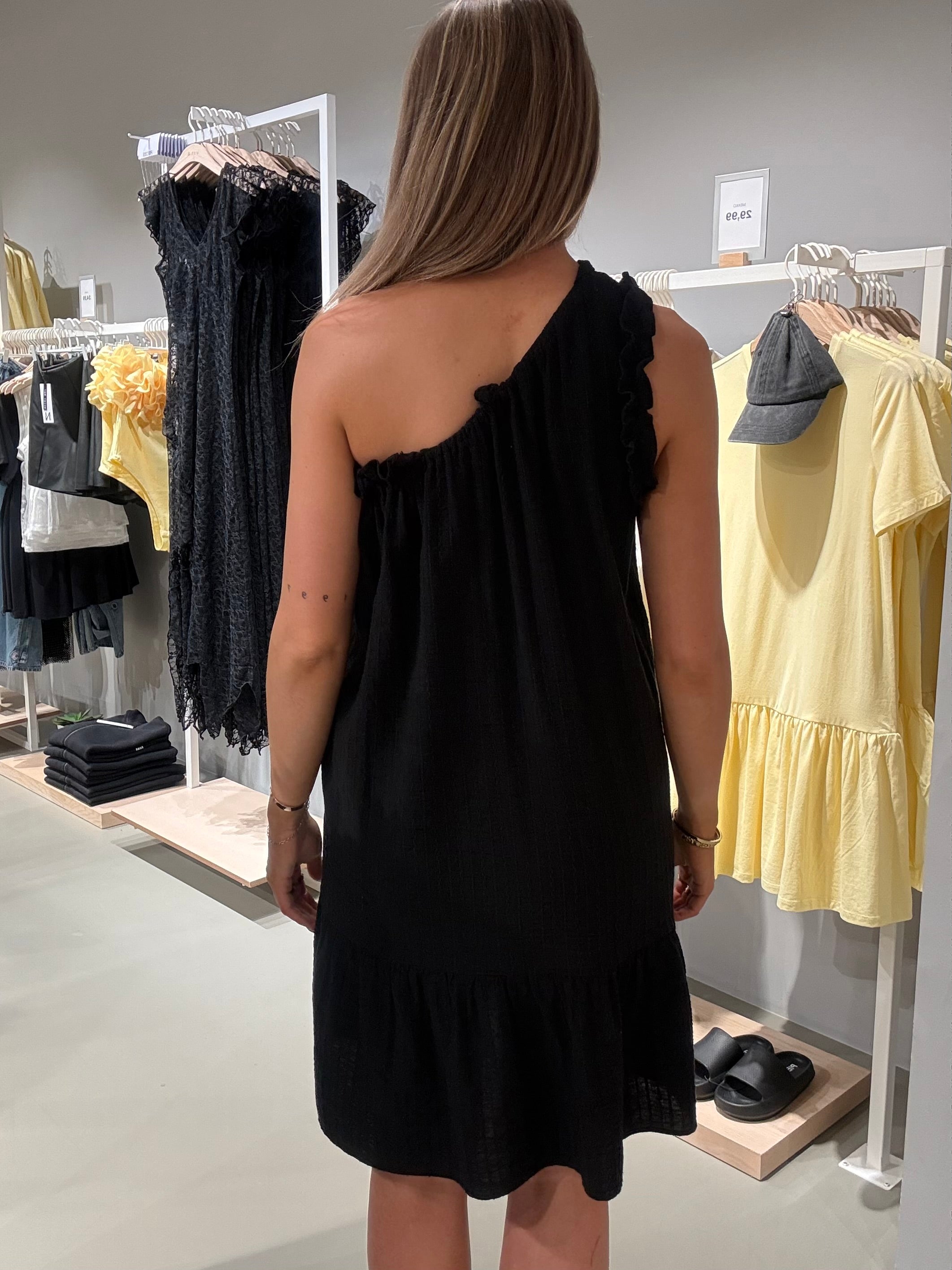 VISERINO Short Dress - Black Beauty