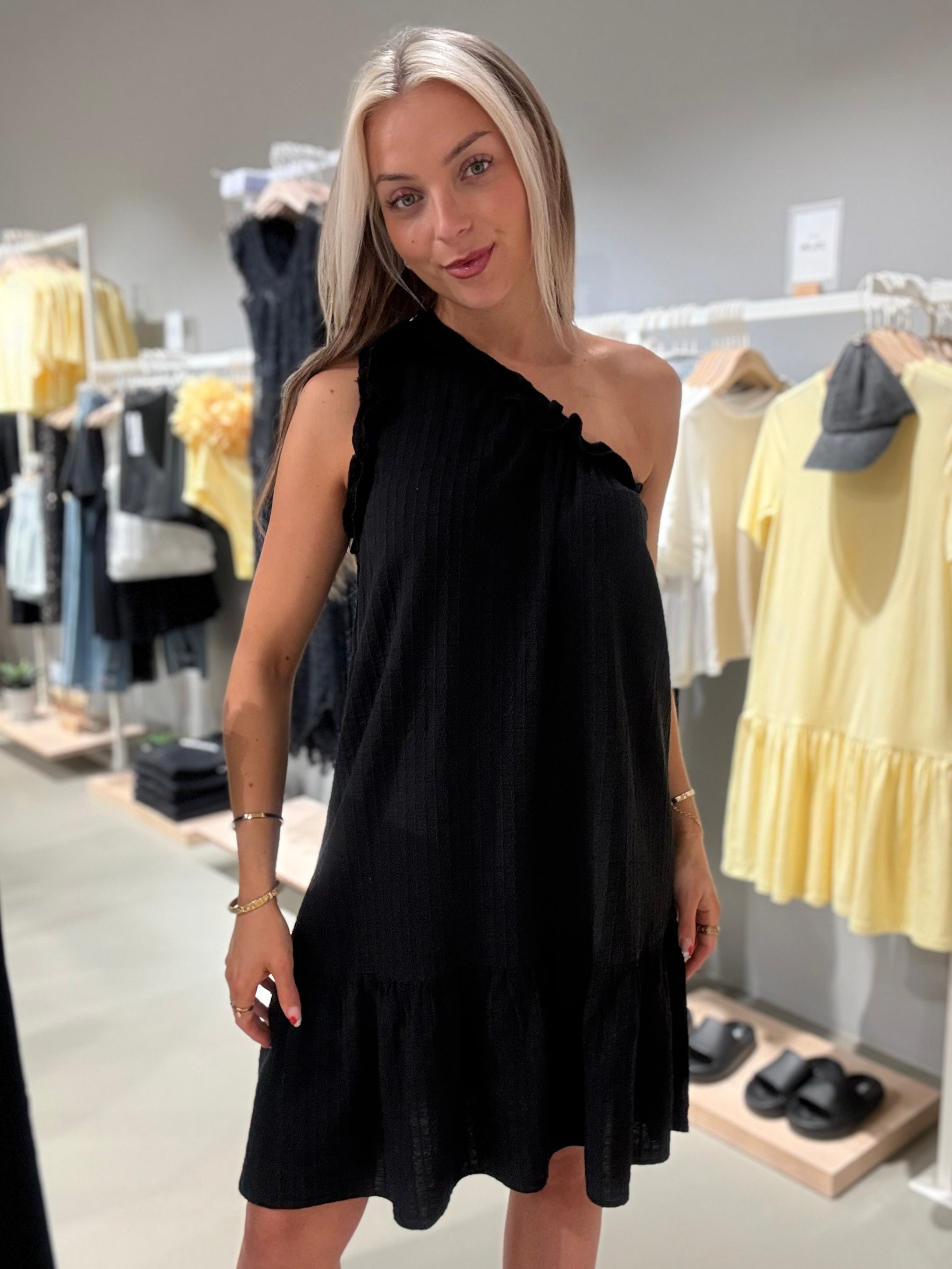 VISERINO Short Dress - Black Beauty