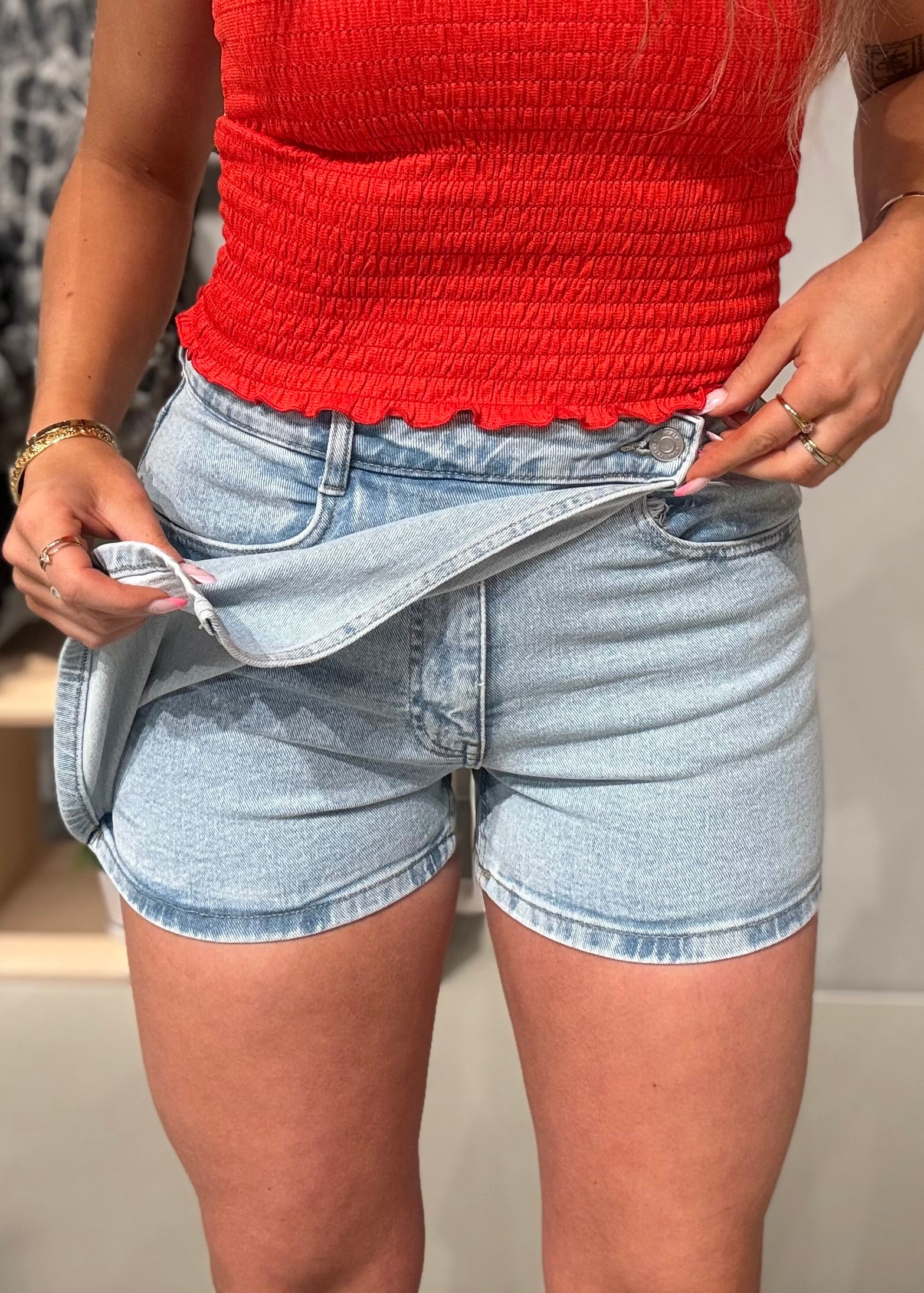 NMNOAMI Short Skirt - Light Blue Denim