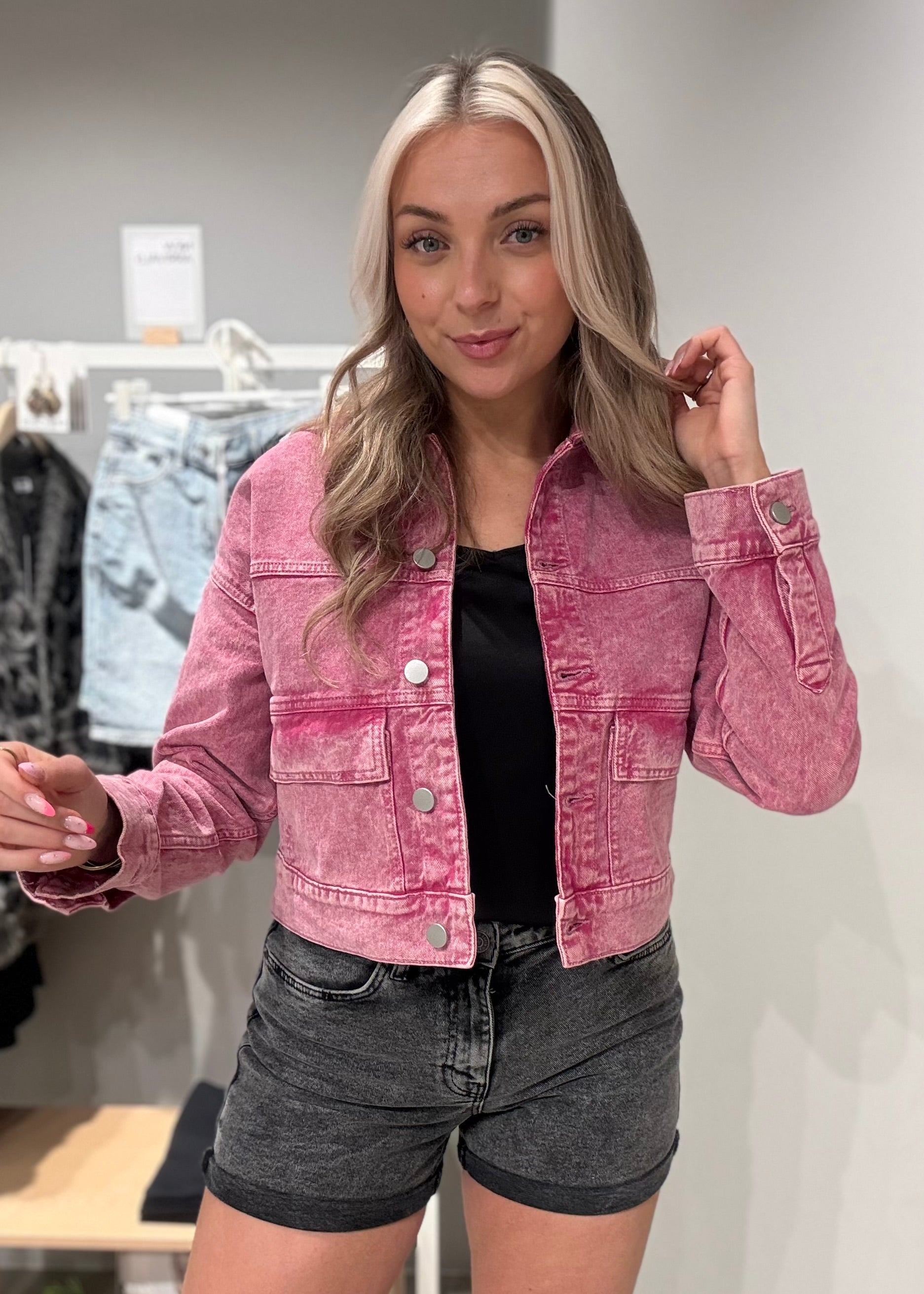 VIJAF Denim Jacket - Holly Berry