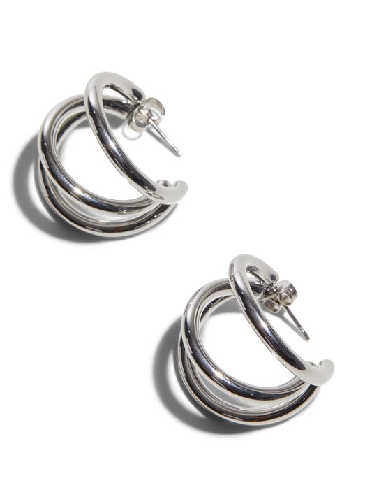 PCFILINE Earrings - Silver Colour