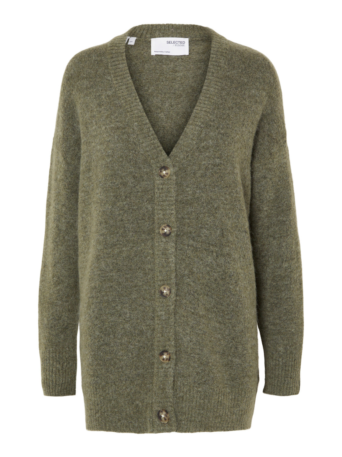 SLFMALINE Cardigan - Dusky Green