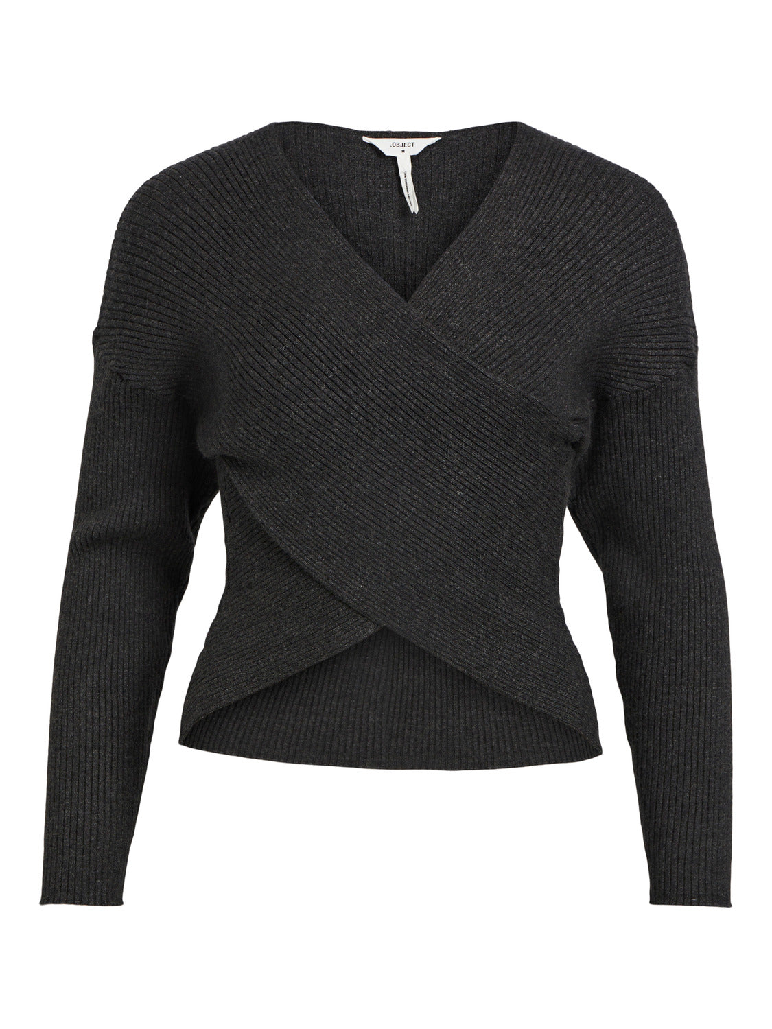 OBJPINJA Pullover - Dark Grey Melange