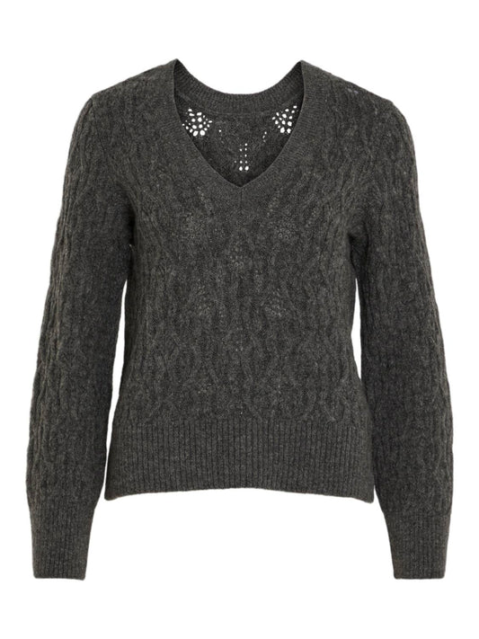 VIOKLEO Pullover - Dark Grey Melange